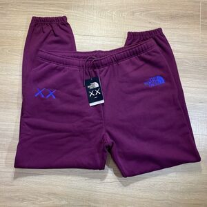 NWT The North Face Kaws Joggers Sweatpants Mens Sz XL Pamploma Purple Pants